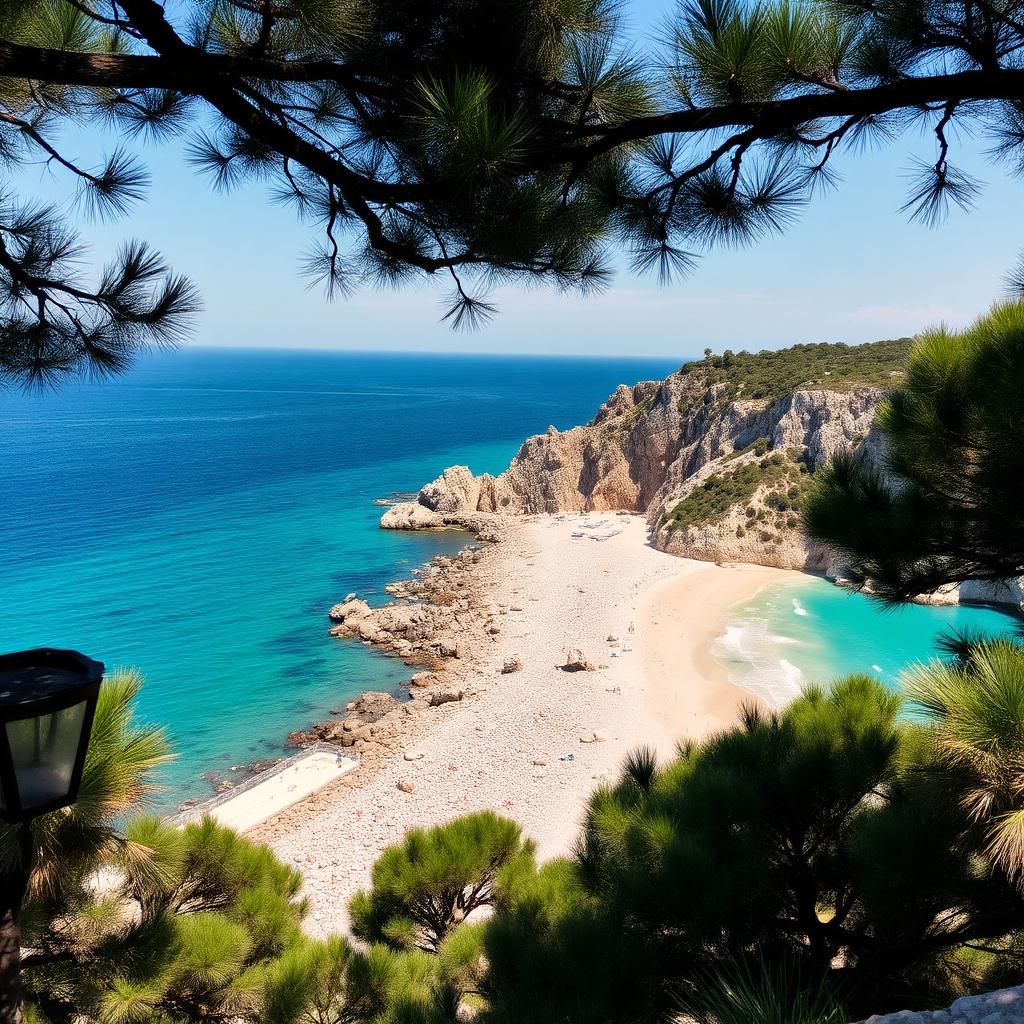 Vouliagmeni coastline on the Athenian Riviera