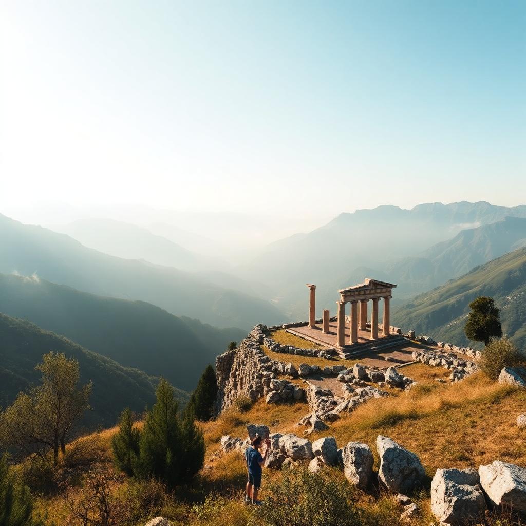 Delphi ruins on Mount Parnassus, destination for a private day trip from Athens
