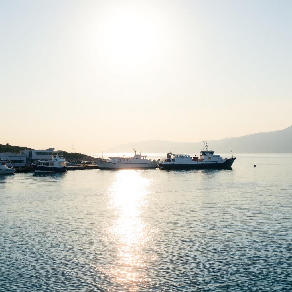 Ferries at Rafina Port on the Aegean coast
